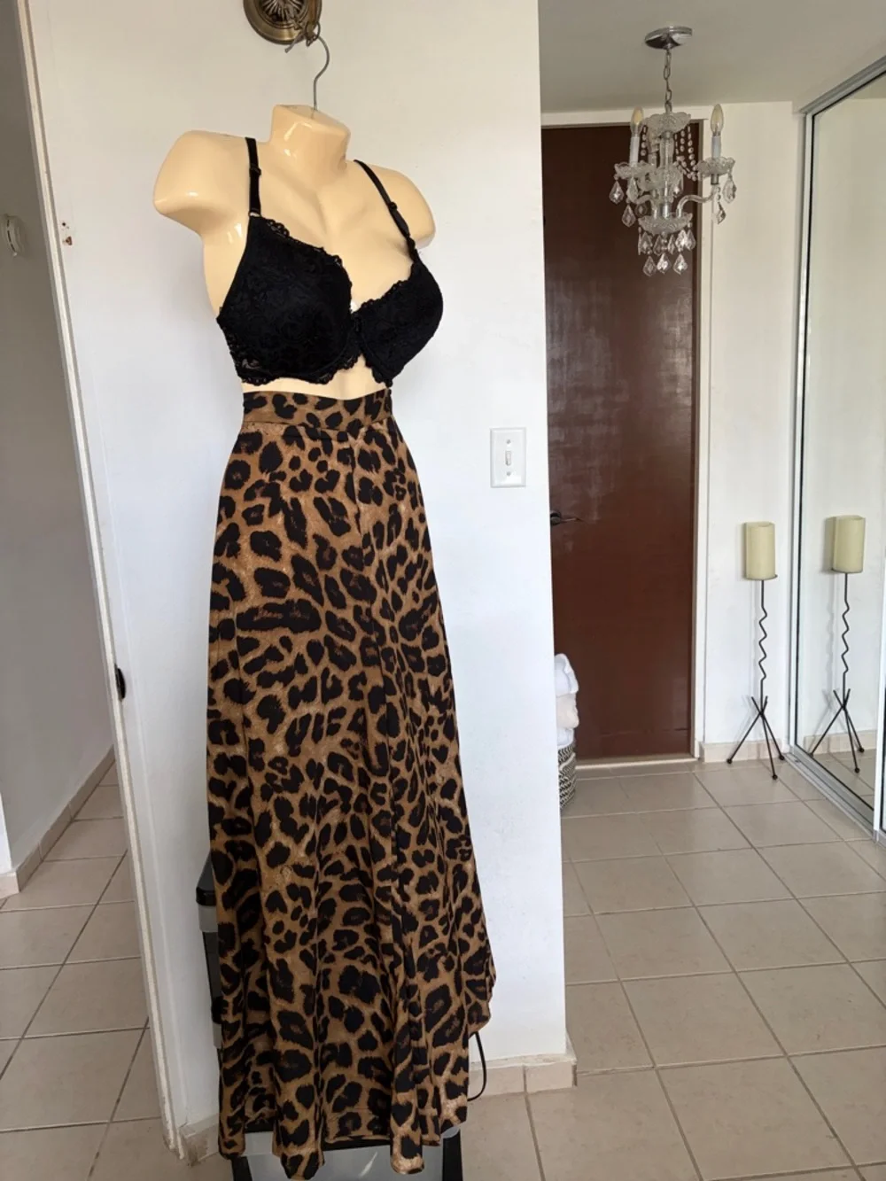 SHEIN Brown & Black Leopard Print Wide Leg Jumpsuit - Picture 1 of 8